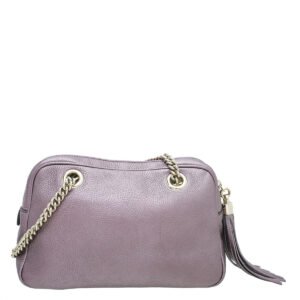 Gucci Mauve GG Soho Tassel Chain Bag | AlmaBagz
