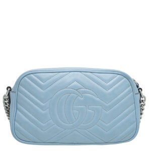 Gucci Sky Blue GG Marmont Small Camera Bag | AlmaBagz