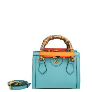 Gucci Light Teal Blue Diana Mini Tote Bag | AlmaBagz