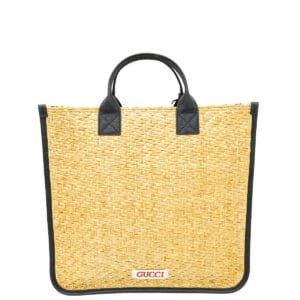 Gucci Bicolor Straw Children's 3-D Apple Tote Bag | AlmaBagz