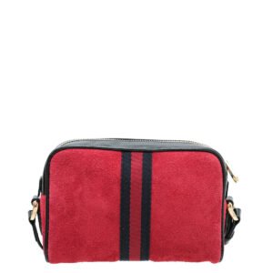 Gucci Red Suede Ophidia Crossbody Small Bag | AlmaBagz