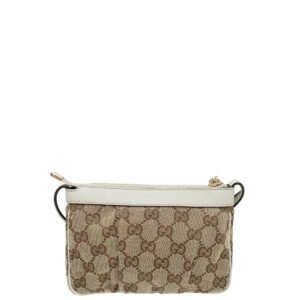 Gucci Bicolor GG Heart Charm Pochette Bag | AlmaBagz