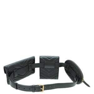 Gucci Black GG Marmont 2.0 Multi Belt Bag | AlmaBagz