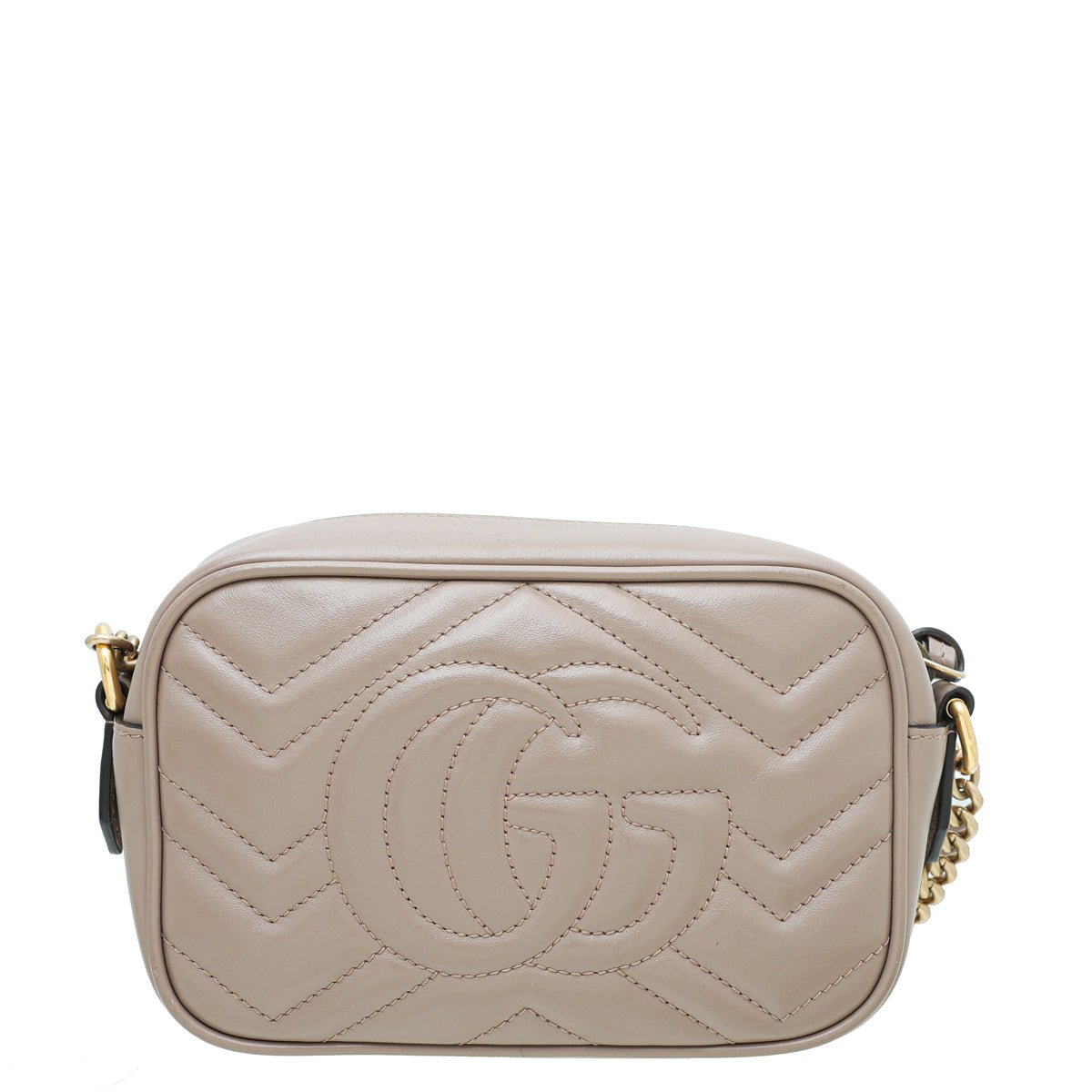 Gucci Dusty Pink GG Marmont Camera Mini Bag | AlmaBagz