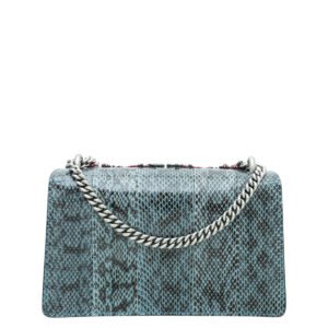 Gucci Marine Blue Python Crystal Embellished "Blind for Love" Dionysus Bag | AlmaBagz