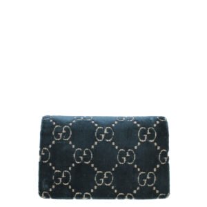 Gucci Navy Blue Velvet Dionysus Super Mini Bag | AlmaBagz