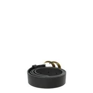 Gucci Chocolate Double G Buckle Belt 34 | AlmaBagz