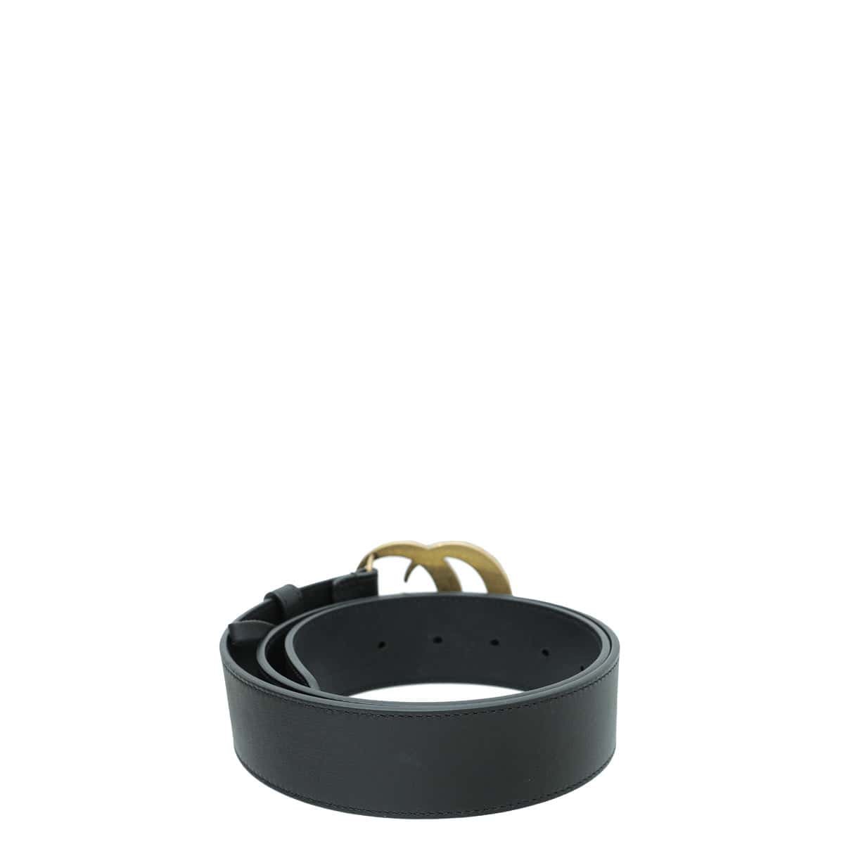 Gucci Black Pearl Double G Belt 34 | AlmaBagz