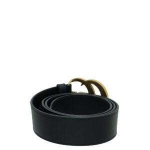 Gucci Black Double G Buckle Belt 36 | AlmaBagz