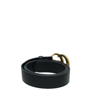 Gucci Black Double G Buckle 30mm Belt 36 | AlmaBagz