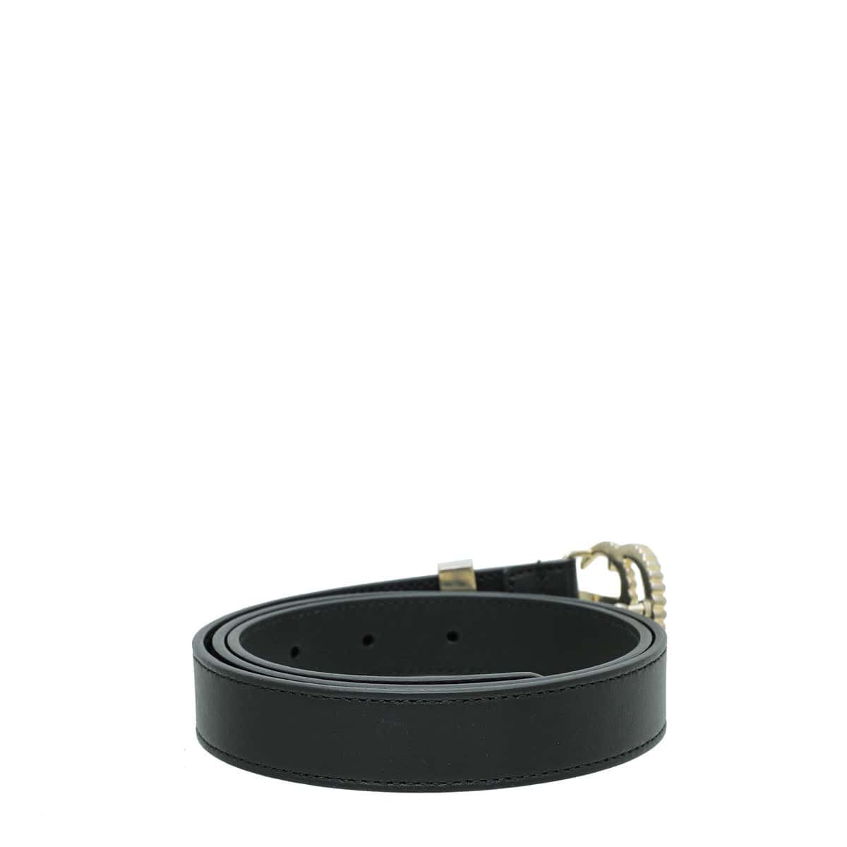 Gucci Black GG Torchon Belt 34 | AlmaBagz