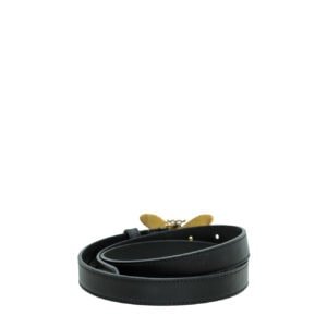 Gucci Black Queen Margaret Bee 20mm Belt 32 | AlmaBagz