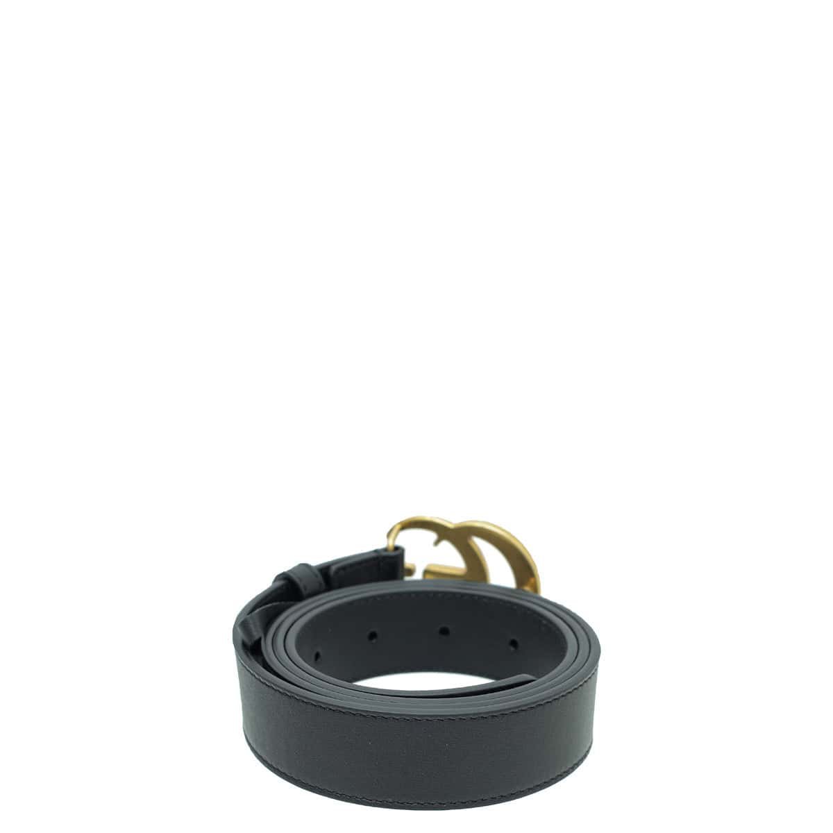 Gucci Black Double G Buckle Belt 38 | AlmaBagz