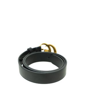 Gucci Black Double G Buckle Belt 36 | AlmaBagz
