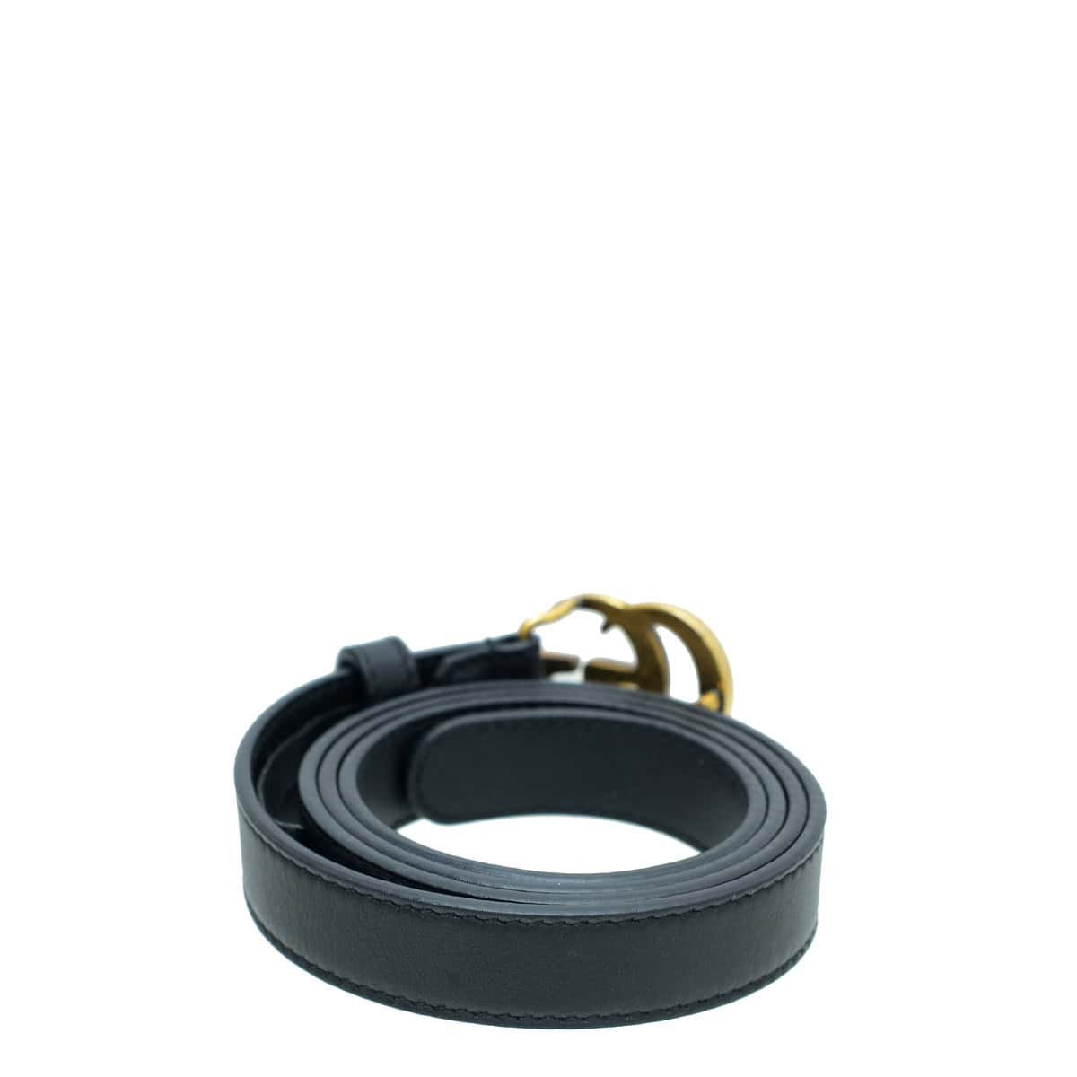 Gucci Black Double G Buckle Belt 34 | AlmaBagz