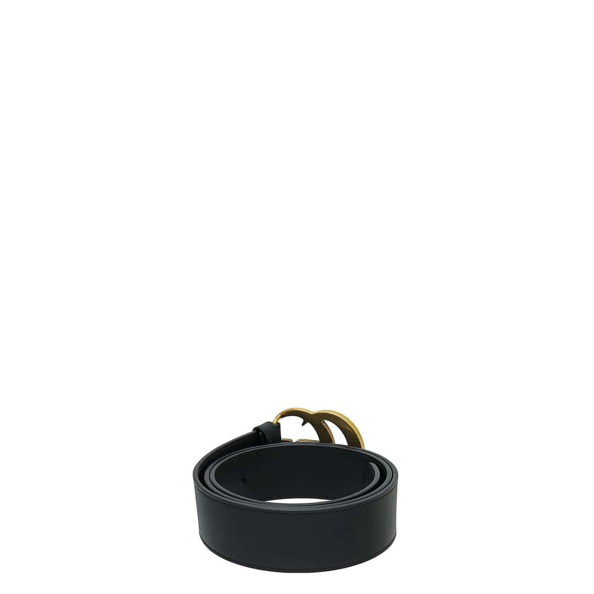 Gucci Black Double G Buckle Belt 36 | AlmaBagz