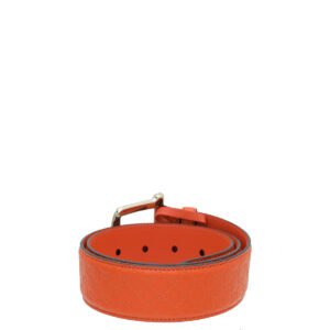 Gucci Orange GG Microguccissima Buckle Belt 32 | AlmaBagz