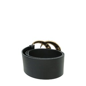 Gucci Black Double G Pearl Buckle Wide 70mm Belt 32 | AlmaBagz