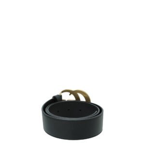 Gucci Black Double G Buckle 2015 Re-Edition Wide Belt 30 | AlmaBagz