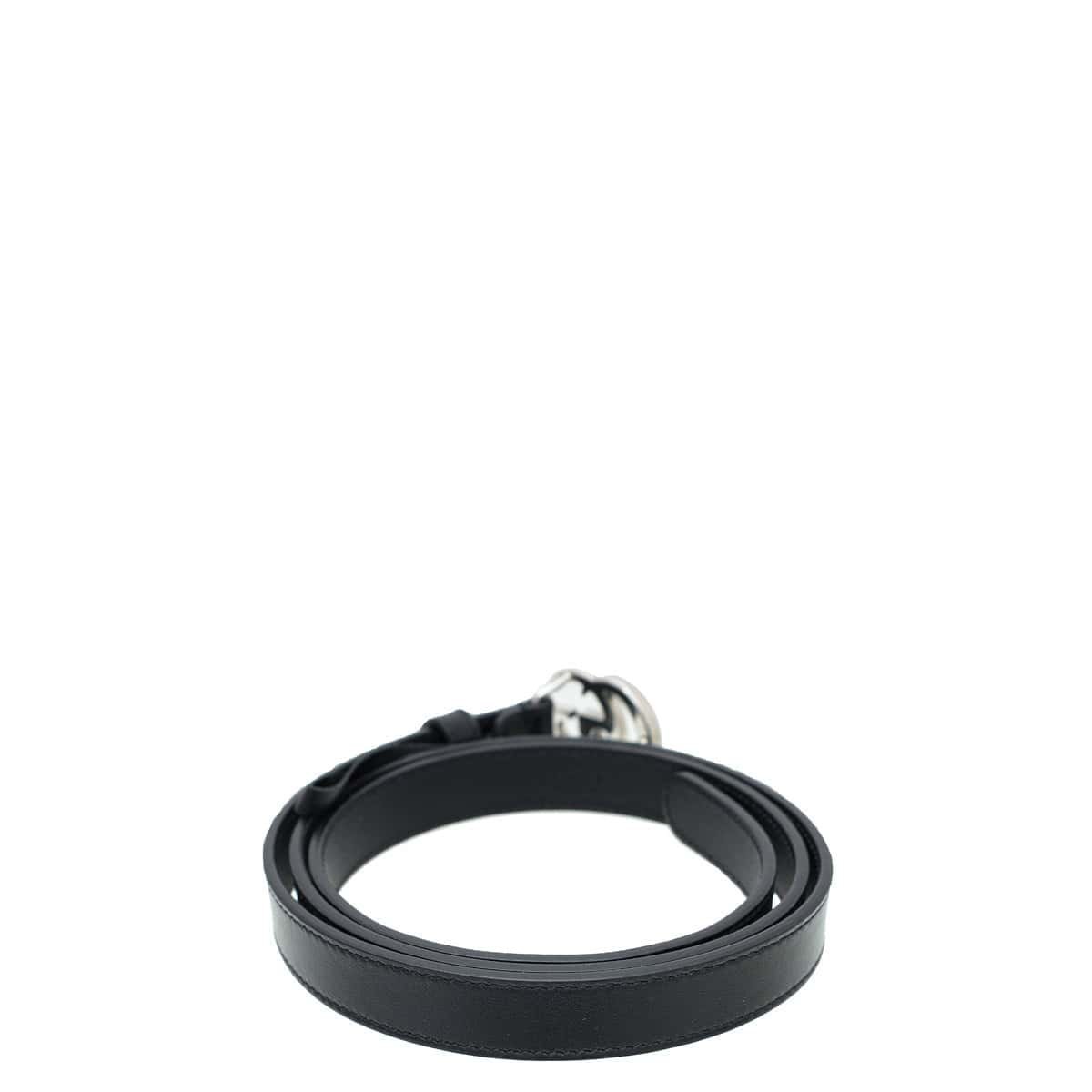 Gucci Black GG Marmont Slim Belt 38 | AlmaBagz