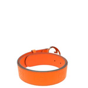 Gucci Orange GG Embossed Blondie Wide Belt 32 | AlmaBagz