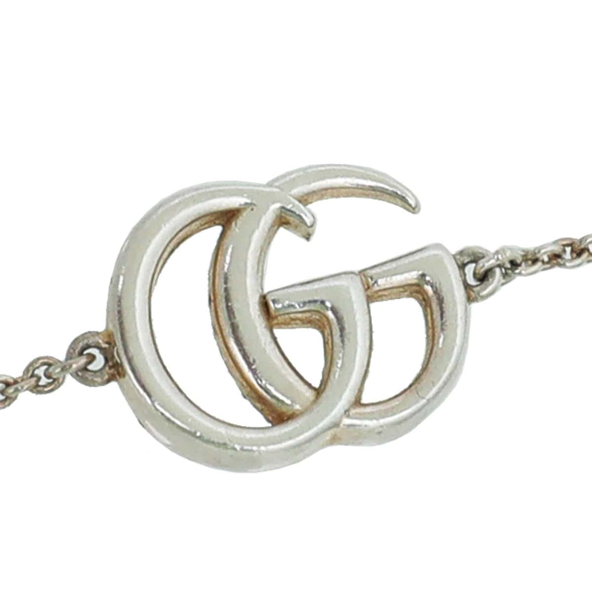 Gucci Sterling Silver GG Flower MOP Crystal Bracelet 16 | AlmaBagz