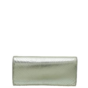 Gucci Gold Snakeskin GG Broadway Clutch | AlmaBagz