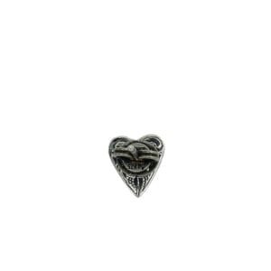 Gucci Silver Logo Heart Studs Mini Earrings | AlmaBagz