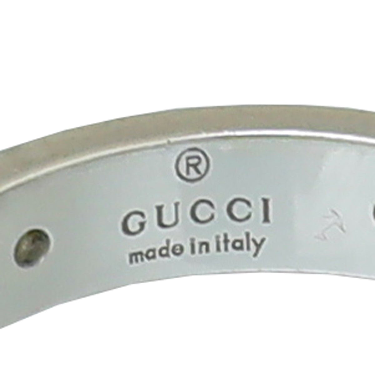 Gucci 18K White Gold Diamond GG Icon Thin Ring 14 | AlmaBagz - Image 2