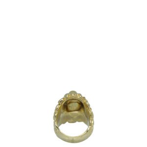 Gucci Gold Lion Head With Crystal Ring 16 | AlmaBagz