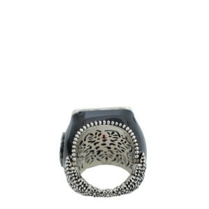 Gucci Multicolor GG Synthetic Ruby Signet Ring | AlmaBagz