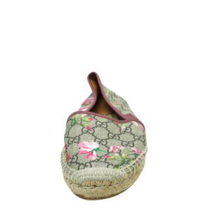 Gucci Ebony Multicolor GG Supreme Blooms Print Espadrille 37 | AlmaBagz