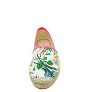 Gucci White Multicolor Flora Espadrille 36 | AlmaBagz