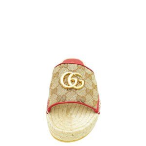 Gucci Bicolor GG Marmont Espadrille Sandal 36 | AlmaBagz