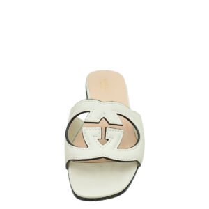 Gucci Off White Interlocking G Cut Out Slide Sandal 35 | AlmaBagz