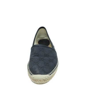 Gucci Black GG Flat Espadrille 37.5 | AlmaBagz