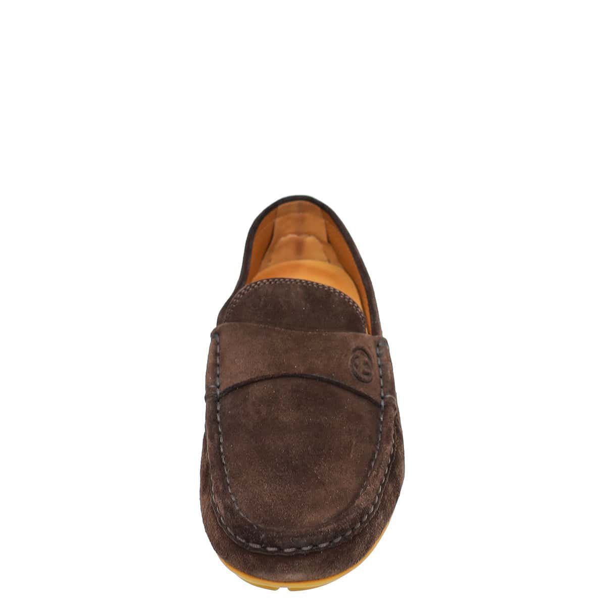 Gucci Brown Suede GG Loafers 37 | AlmaBagz