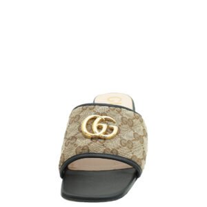 Gucci Bicolor GG Canvas SLide Sandal 39 | AlmaBagz