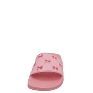 Gucci Pink Rubber Slide Sandals 41 | AlmaBagz