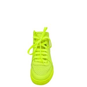 Gucci Neon Green Perforated High Top Sneaker 36 | AlmaBagz