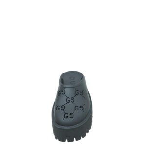 Gucci Black GG Platform Perforated Sandal 36 | AlmaBagz