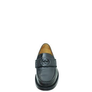 Gucci Black Interlocking G Loafer 37.5 | AlmaBagz