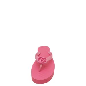 Gucci Pink Pascar Rubber Platform Flip Flops 37 | AlmaBagz