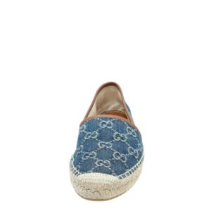 Gucci Navy Blue GG Denim Espadrille 37 | AlmaBagz