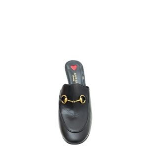 Gucci Black Malaga Kid Horsebit Princetown High Heel Mules 39 | AlmaBagz
