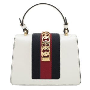 Gucci White Sylvie Floral Embroidered Mini Bag | AlmaBagz
