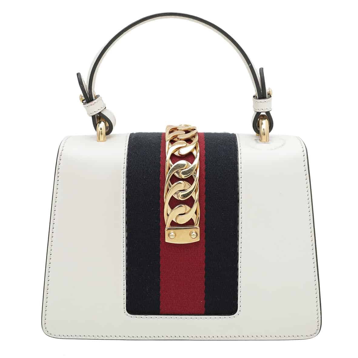 Gucci White Sylvie Floral Embroidered Mini Bag | AlmaBagz