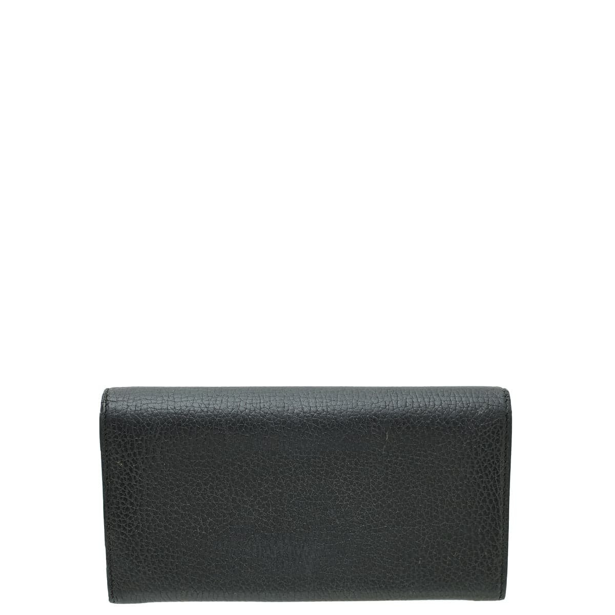 Gucci Black Interlocking GG Continental Wallet | AlmaBagz