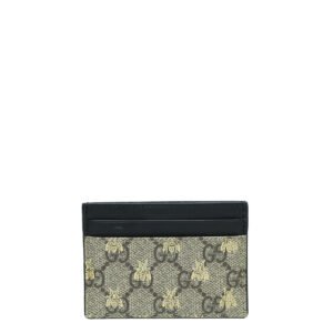 Gucci Tricolor GG Supreme Bees Card Holder | AlmaBagz