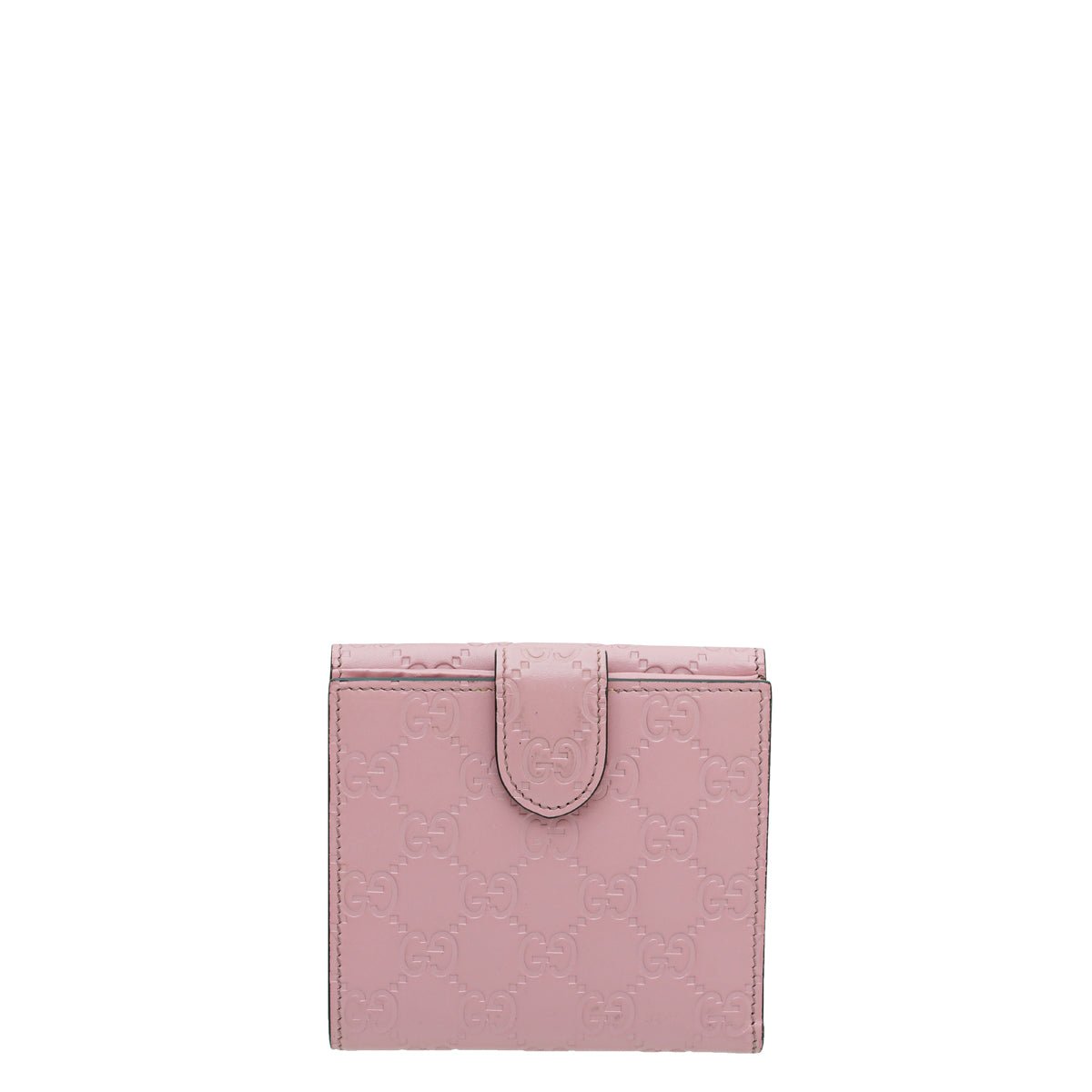 Gucci Pink Guccissima Interlocking G French Wallet | AlmaBagz